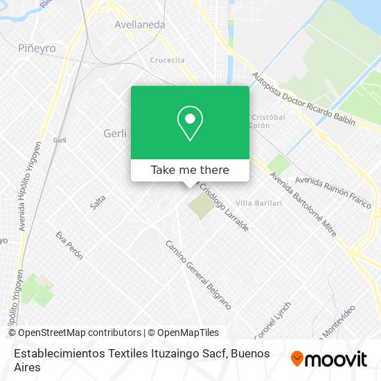 Establecimientos Textiles Ituzaingo Sacf map