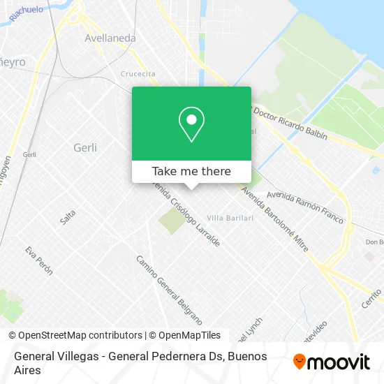 Mapa de General Villegas - General Pedernera Ds