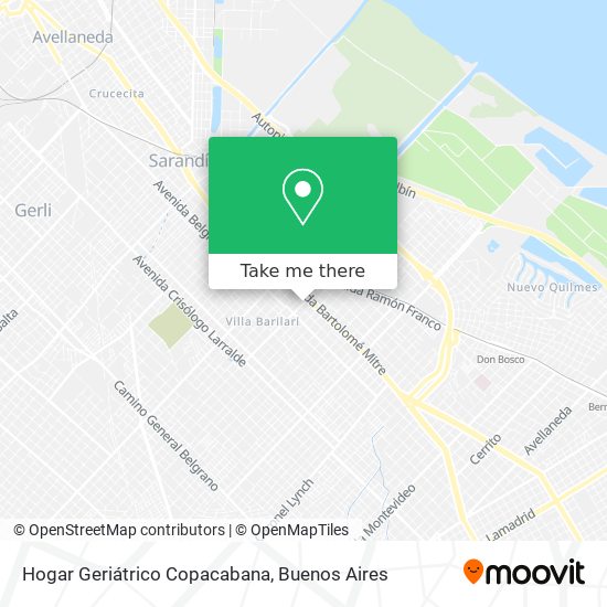 Hogar Geriátrico Copacabana map