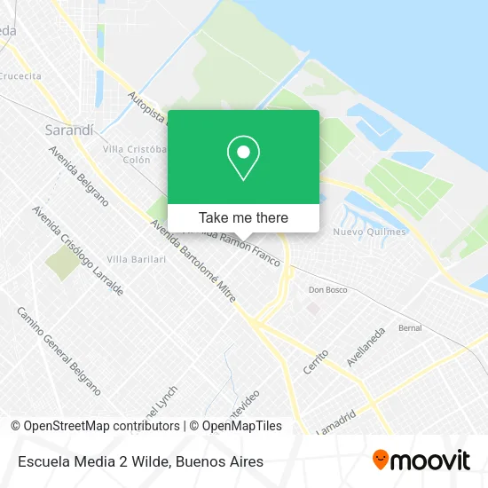 Escuela Media 2 Wilde map