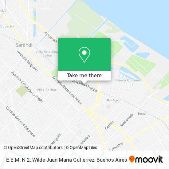 E.E.M. N 2. Wilde Juan Maria Gutierrez map