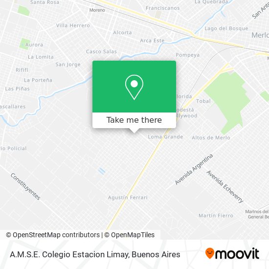 Mapa de A.M.S.E. Colegio Estacion Limay