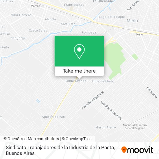 Sindicato Trabajadores de la Industria de la Pasta map