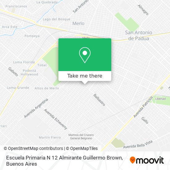 Mapa de Escuela Primaria N 12 Almirante Guillermo Brown