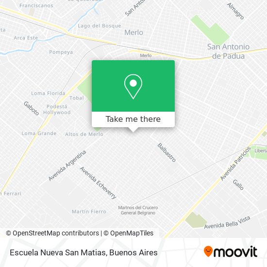 Mapa de Escuela Nueva San Matias