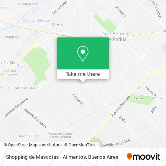 Shopping de Mascotas - Alimentos map