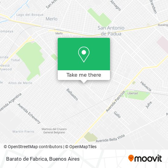 Barato de Fabrica map