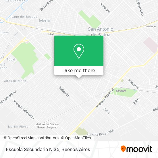 Mapa de Escuela Secundaria N 35