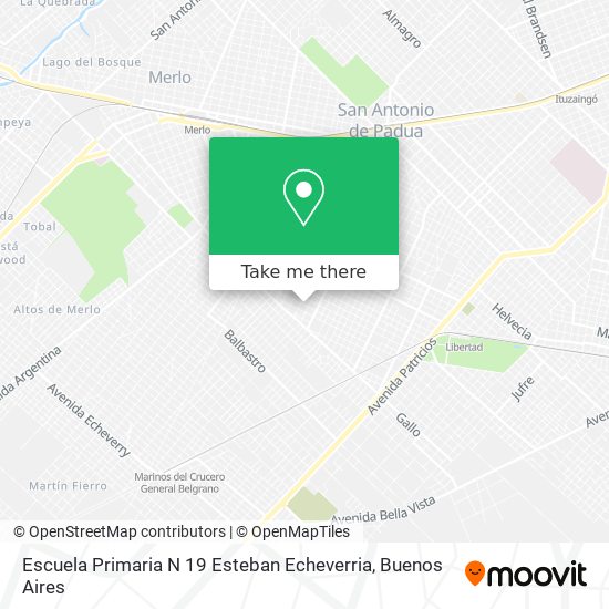 Mapa de Escuela Primaria N 19 Esteban Echeverria