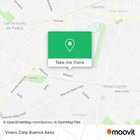 Vivero Zuny map