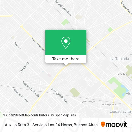 Mapa de Auxilio Ruta 3 - Servicio Las 24 Horas