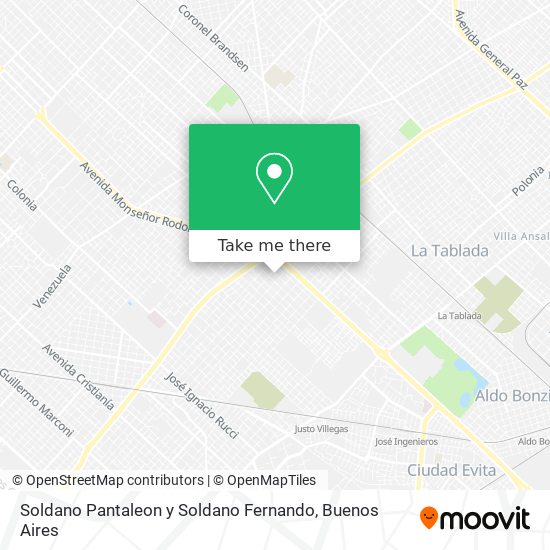 Mapa de Soldano Pantaleon y Soldano Fernando