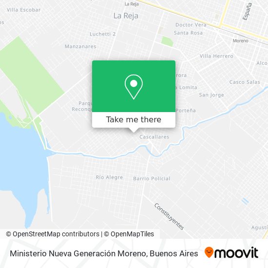 Ministerio Nueva Generación Moreno map