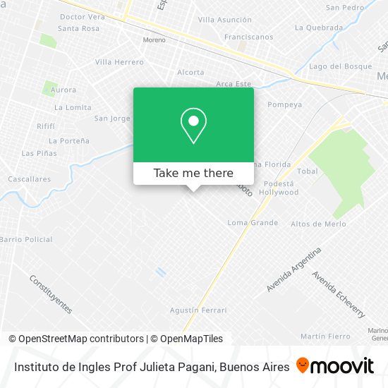 Instituto de Ingles Prof Julieta Pagani map