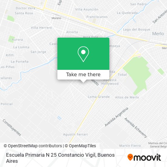 Escuela Primaria N 25 Constancio Vigil map