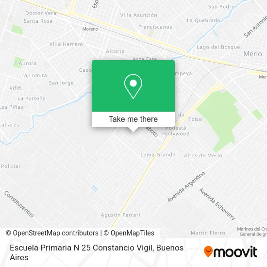 Escuela Primaria N 25 Constancio Vigil map
