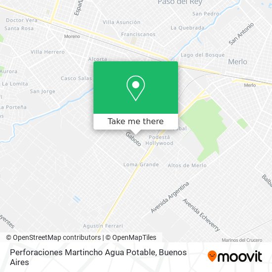 Perforaciones Martincho Agua Potable map