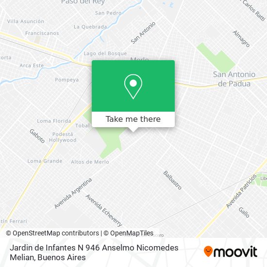 Jardin de Infantes N 946 Anselmo Nicomedes Melian map