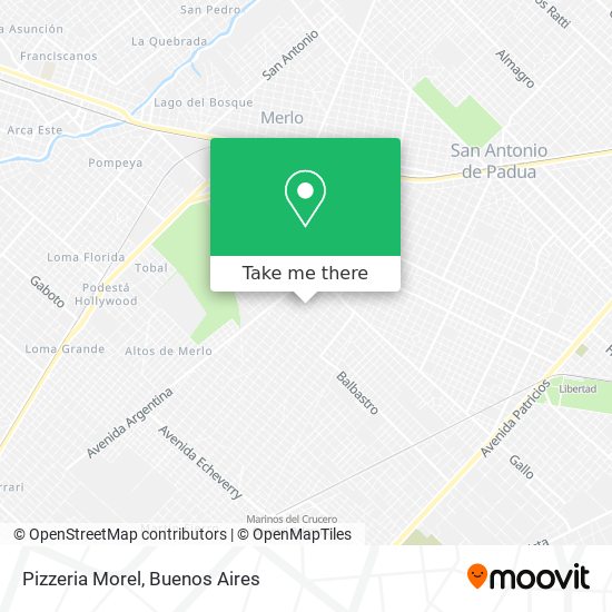 Mapa de Pizzeria Morel