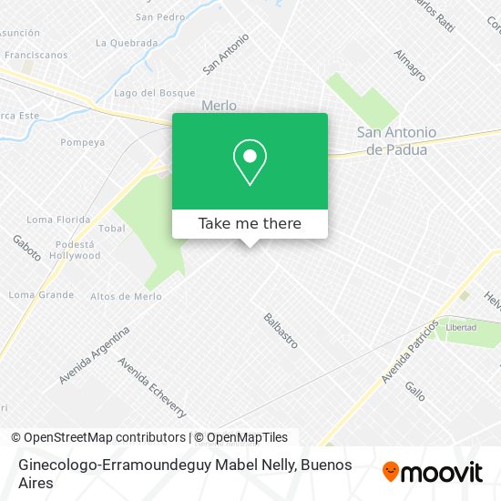 Ginecologo-Erramoundeguy Mabel Nelly map