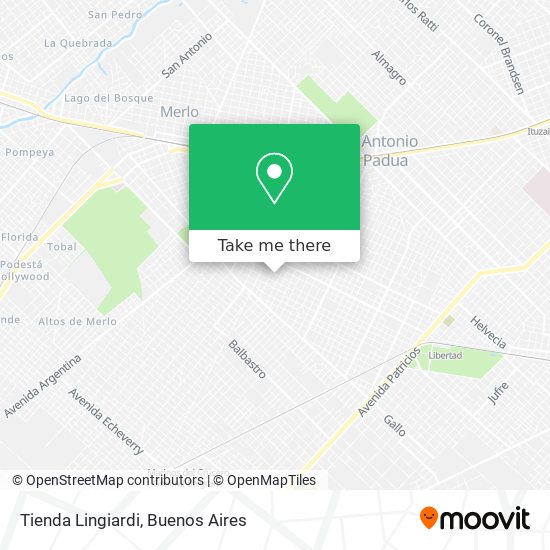 Mapa de Tienda Lingiardi