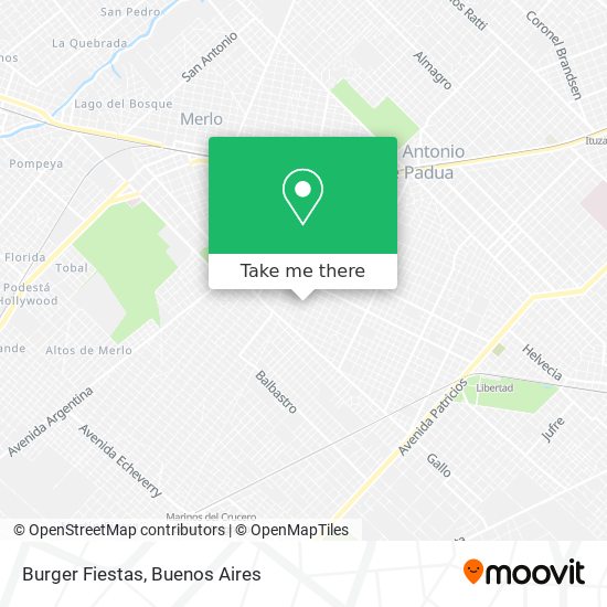 Mapa de Burger Fiestas