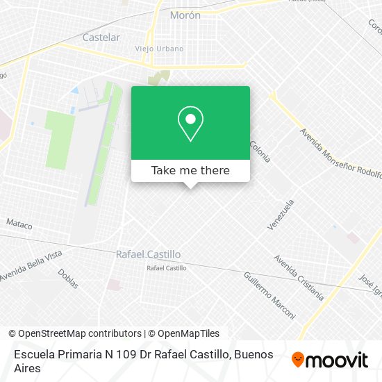 Mapa de Escuela Primaria N 109 Dr Rafael Castillo