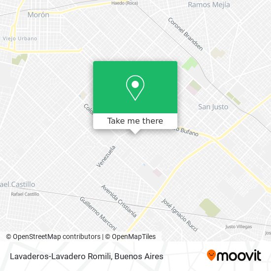 Mapa de Lavaderos-Lavadero Romili