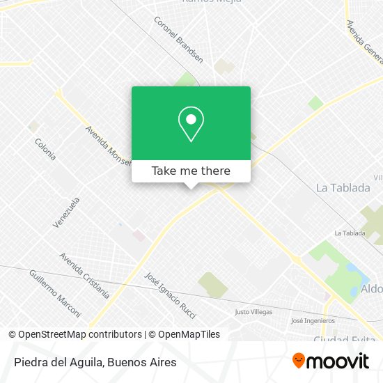 Mapa de Piedra del Aguila