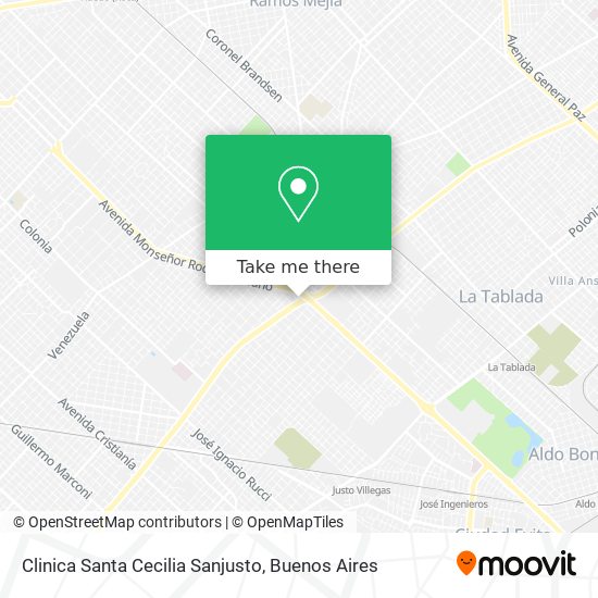 Clinica Santa Cecilia Sanjusto map