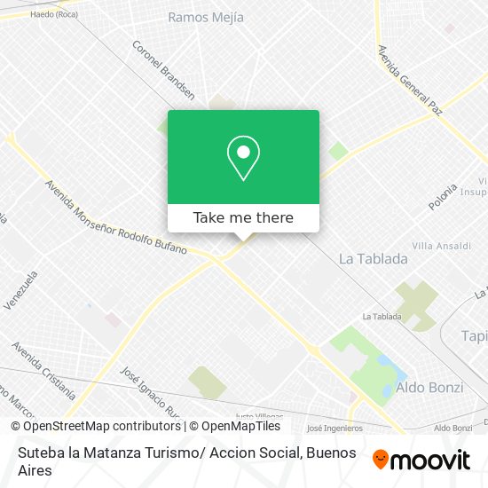 Suteba la Matanza Turismo/ Accion Social map