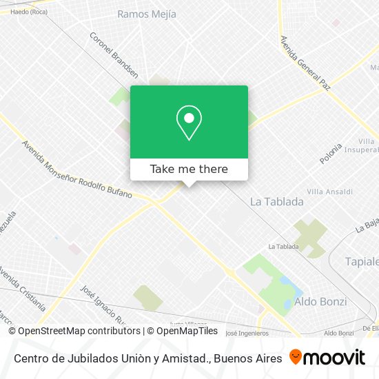 Mapa de Centro de Jubilados Uniòn y Amistad.