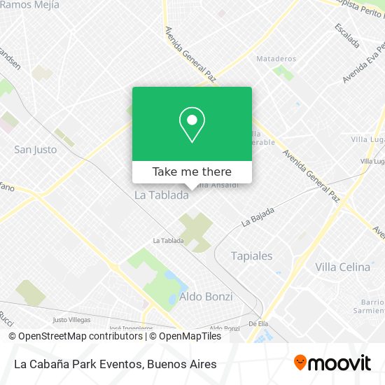 Mapa de La Cabaña Park Eventos