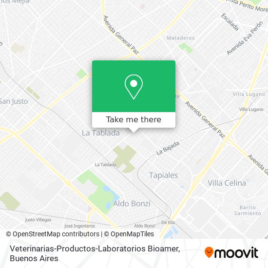 Veterinarias-Productos-Laboratorios Bioamer map