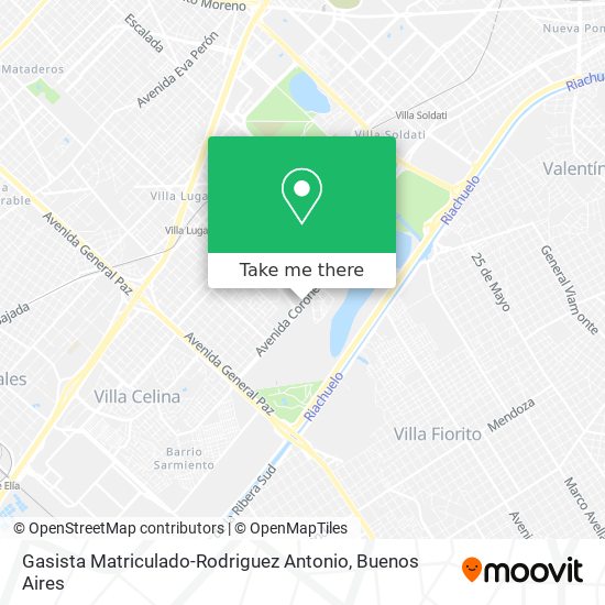 Gasista Matriculado-Rodriguez Antonio map