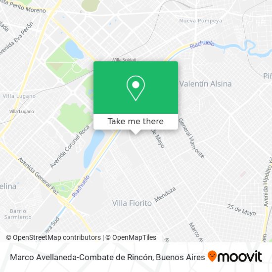 Mapa de Marco Avellaneda-Combate de Rincón