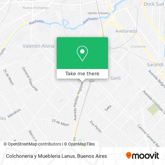 Colchoneria y Muebleria Lanus map