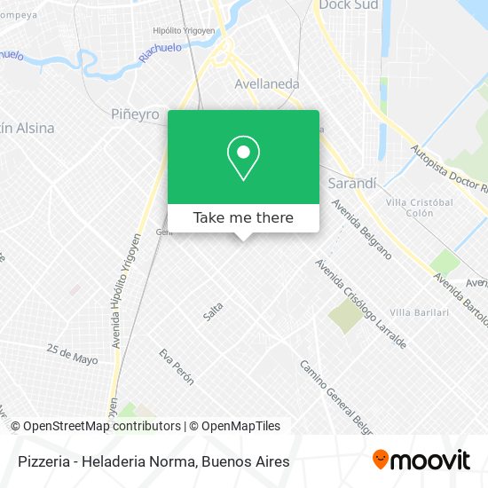 Mapa de Pizzeria - Heladeria Norma