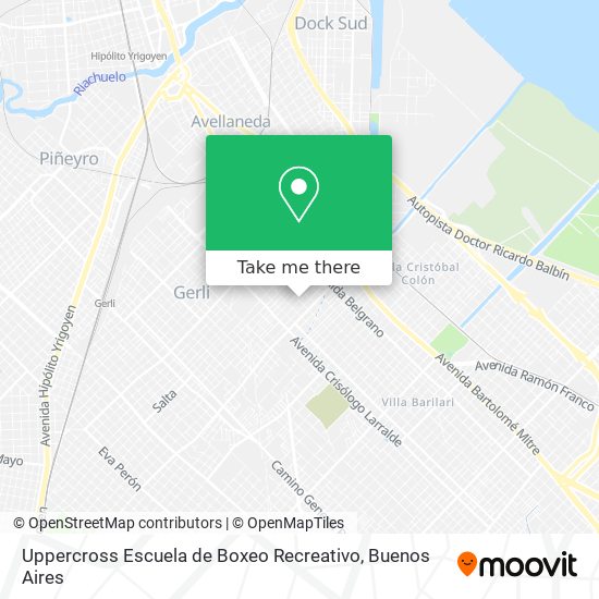 Uppercross Escuela de Boxeo Recreativo map