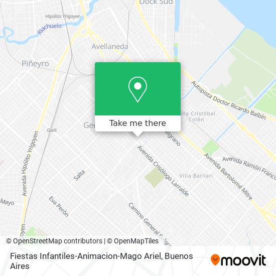 Mapa de Fiestas Infantiles-Animacion-Mago Ariel