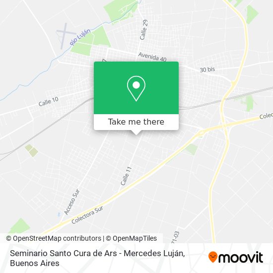 Mapa de Seminario Santo Cura de Ars - Mercedes Luján