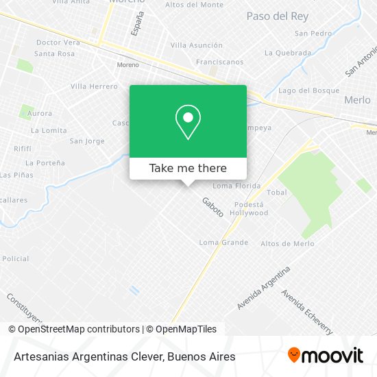 Artesanias Argentinas Clever map