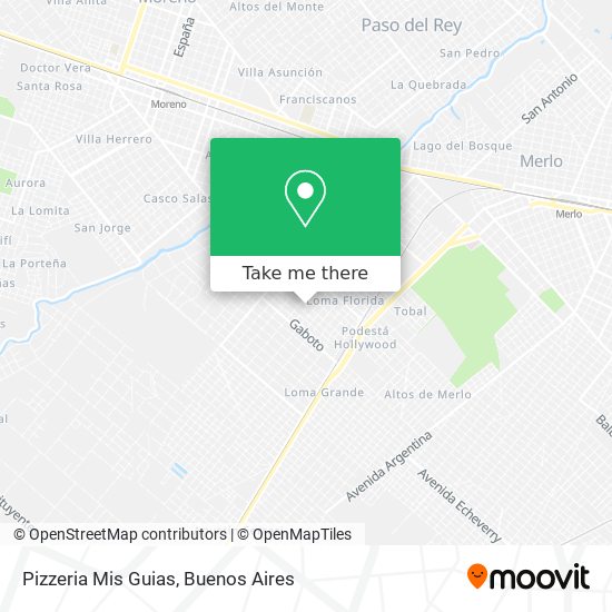 Mapa de Pizzeria Mis Guias