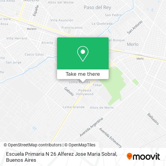 Escuela Primaria N 26 Alferez Jose Maria Sobral map