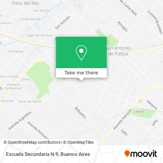 Mapa de Escuela Secundaria N 9