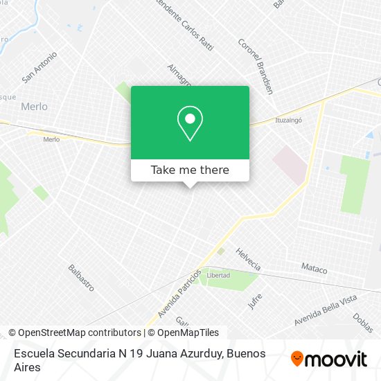 Escuela Secundaria N 19 Juana Azurduy map