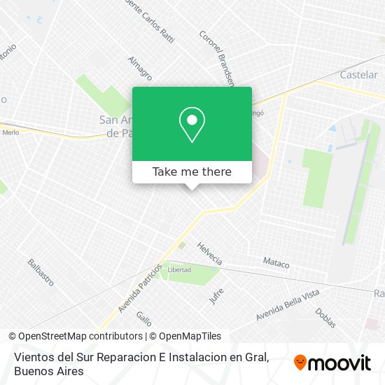 Vientos del Sur Reparacion E Instalacion en Gral map