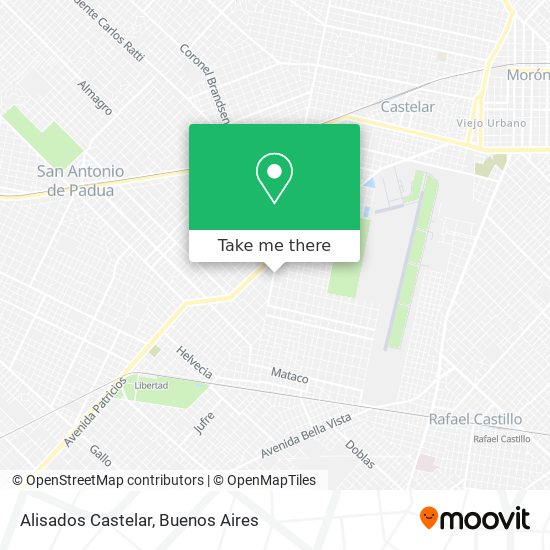 Alisados Castelar map