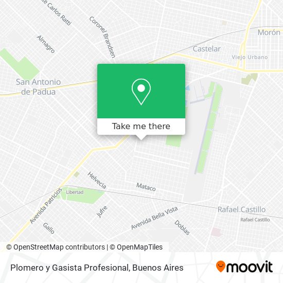 Mapa de Plomero y Gasista Profesional