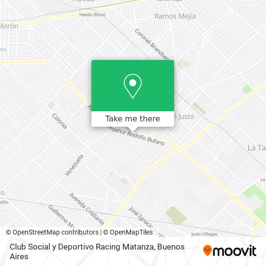 Club Social y Deportivo Racing Matanza map